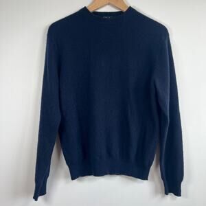 Jos A Bank 100% Cashmere Crew Neck Sweater Navy Mens Small Classic Warm Winter